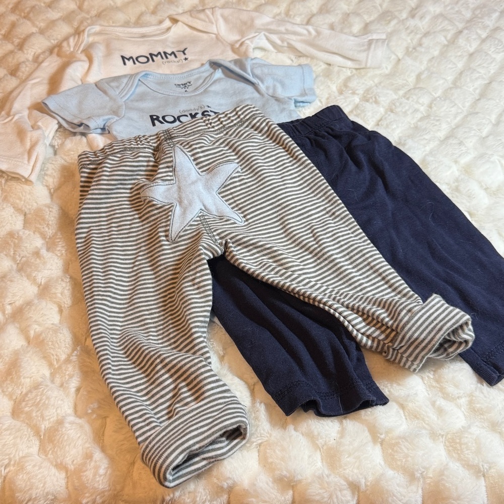 Baby Clothing Set with Star and Stripes